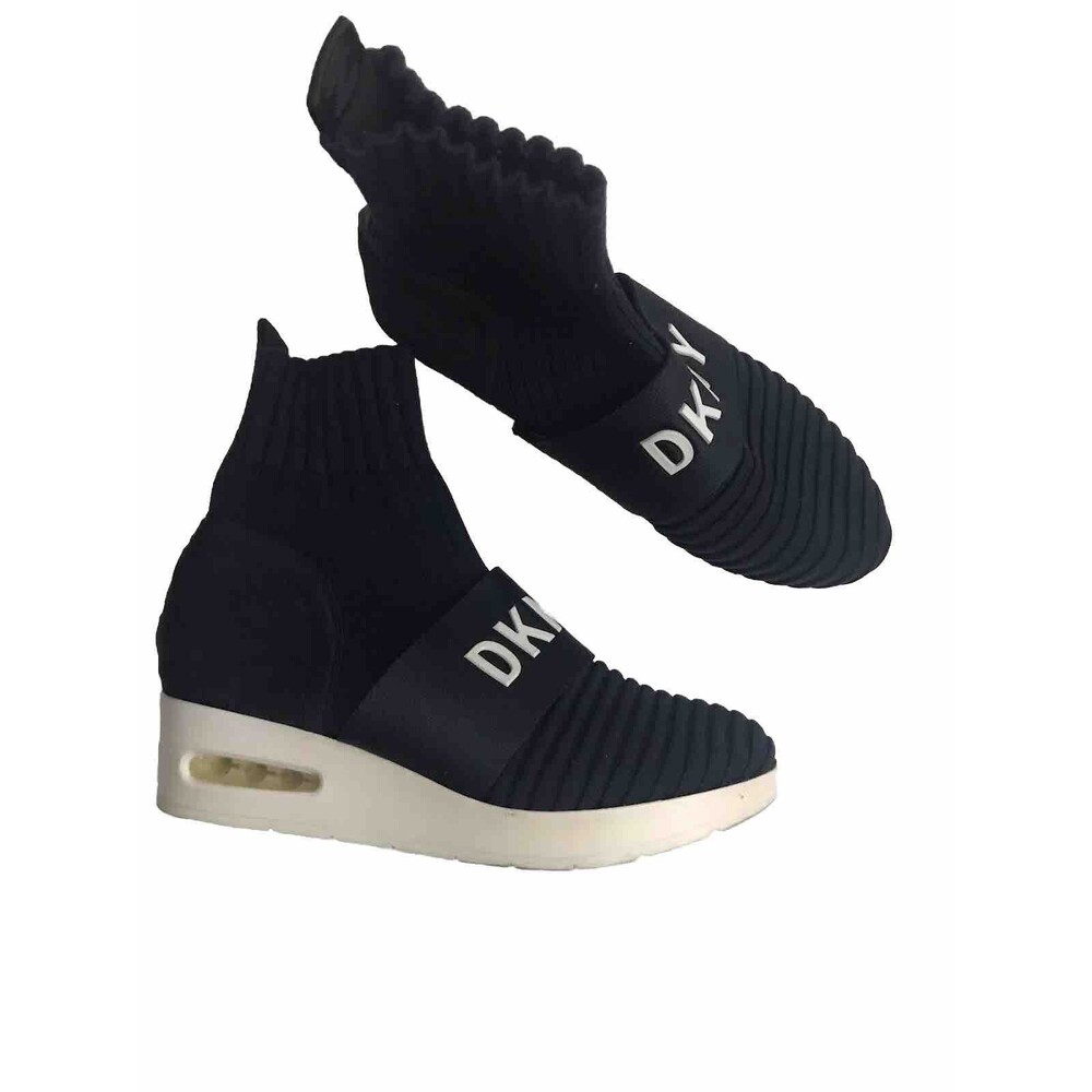 DKNY Slip-On Women's Sneakers Wedge Knit Size 6.5 Donna Karan Shoes